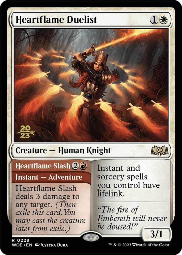 Heartflame Duelist // Heatflame Duelist (Promo Pack) [Wilds of Eldraine Promos] Foil
