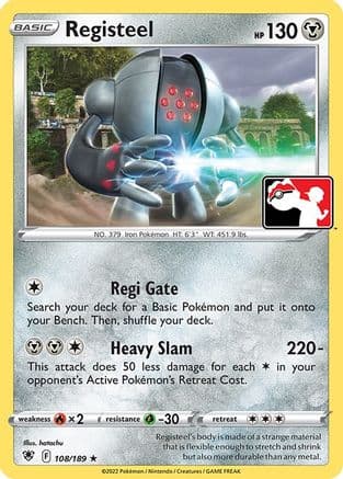 Registeel 108- Prize Pack Series Cards
