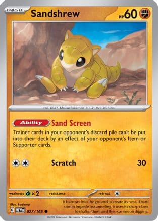 Sandshrew 027- SV Scarlet & Violet 151