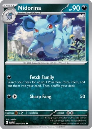 Nidorina 030- SV Scarlet & Violet 151 Reverse Holofoil