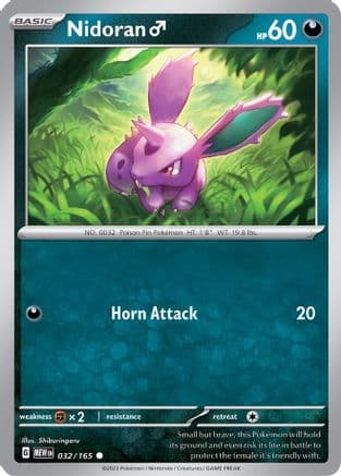 Nidoran M 032- SV Scarlet & Violet 151 Reverse Holofoil