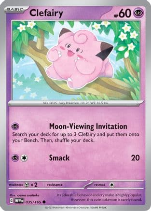 Clefairy 035- SV Scarlet & Violet 151 Reverse Holofoil