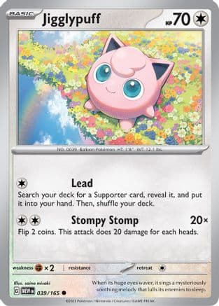 Jigglypuff 039- SV Scarlet & Violet 151 Reverse Holofoil