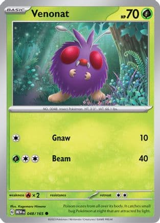 Venonat 048- SV Scarlet & Violet 151 Reverse Holofoil
