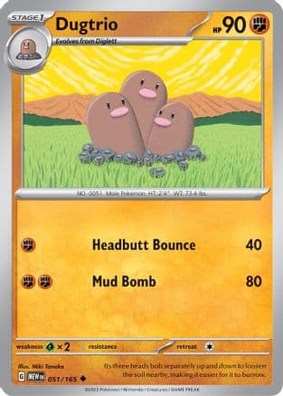 Dugtrio 051- SV Scarlet & Violet 151