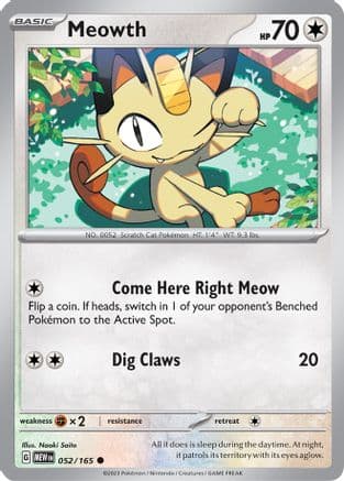 Meowth 052- SV Scarlet & Violet 151