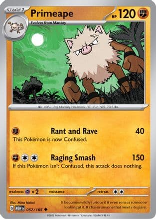 Primeape 057- SV Scarlet & Violet 151 Reverse Holofoil