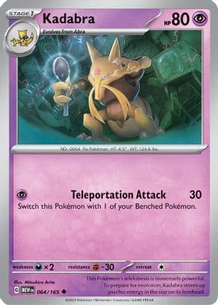 Kadabra 064- SV Scarlet & Violet 151 Reverse Holofoil