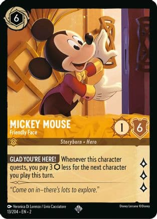 Mickey Mouse - Friendly Face (13/204) [Rise of the Floodborn] Cold Foil
