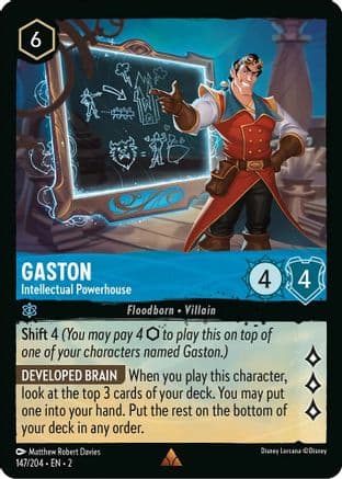 Gaston - Intellectual Powerhouse (147/204) [Rise of the Floodborn] Cold Foil