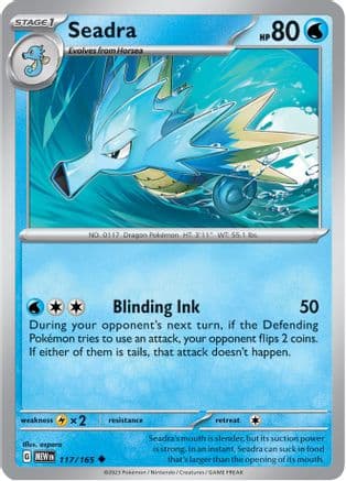 Seadra 117- SV Scarlet & Violet 151 Reverse Holofoil