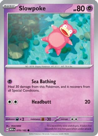 Slowpoke 079- SV Scarlet & Violet 151 Reverse Holofoil