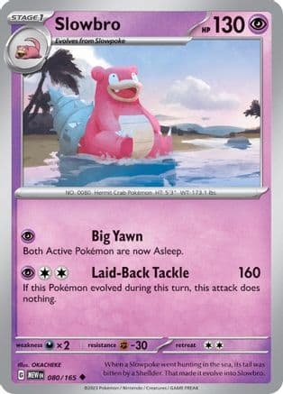Slowbro 080  - Reverse Holofoil SV Scarlet & Violet 151 - Uncommon