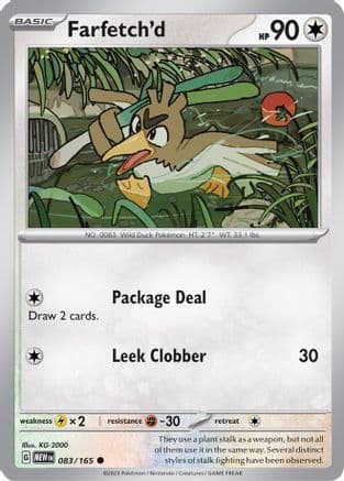 Farfetch'd 083- SV Scarlet & Violet 151 Reverse Holofoil