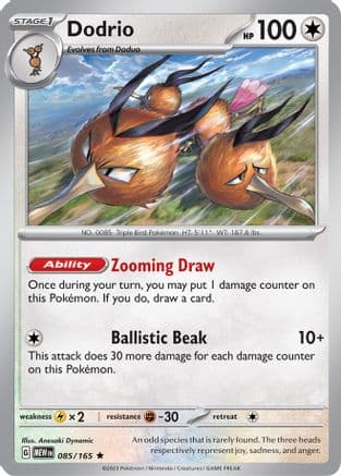 Dodrio 085- SV Scarlet & Violet 151 Reverse Holofoil