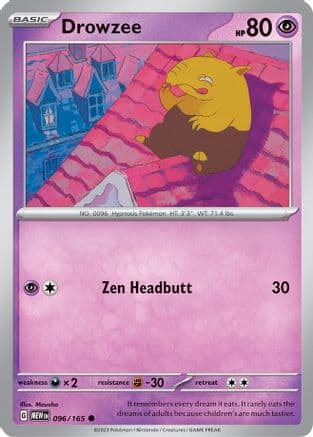 Drowzee 096- SV Scarlet & Violet 151 Reverse Holofoil