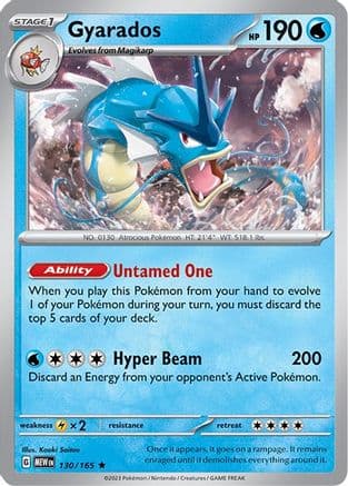 Gyarados 130- SV Scarlet & Violet 151 Holofoil