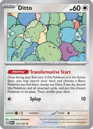 Ditto 132- SV Scarlet & Violet 151 Reverse Holofoil