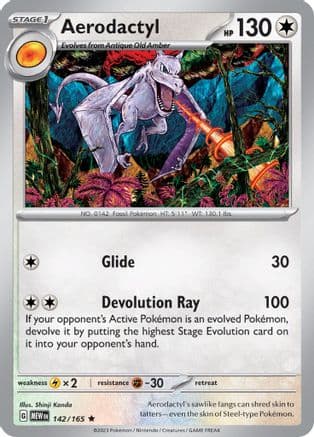Aerodactyl 142  - Holofoil SV Scarlet & Violet 151 - Rare