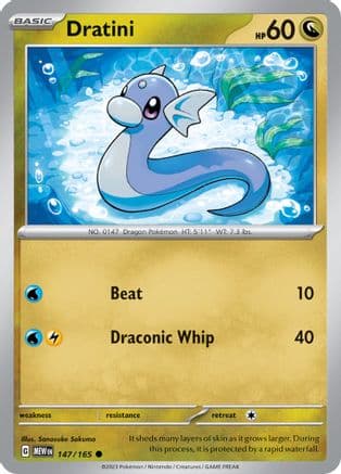 Dratini 147- SV Scarlet & Violet 151 Reverse Holofoil