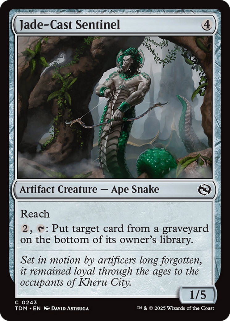 Jade-Cast Sentinel (243) [Tarkir: Dragonstorm]  Foil