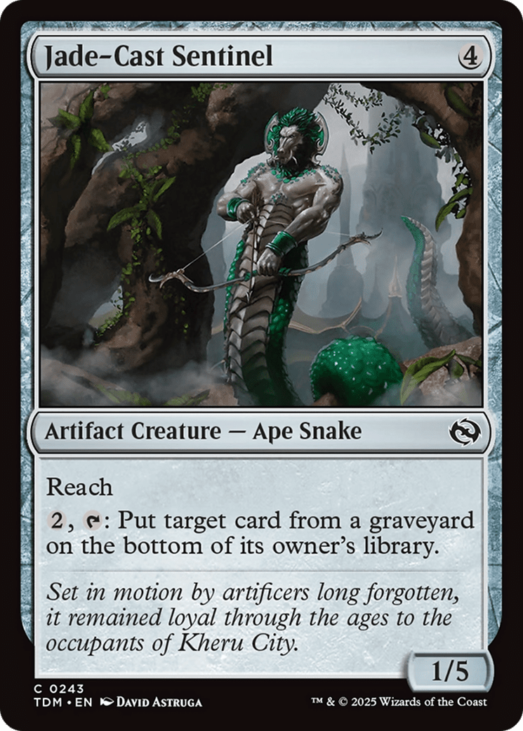 Jade-Cast Sentinel (243) [Tarkir: Dragonstorm]  Foil