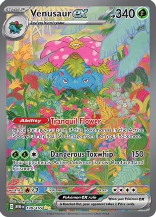 Venusaur ex 198/165 - SV Scarlet & Violet 151 Holofoil