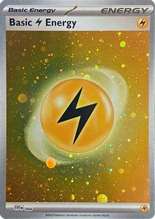 Basic Lightning Energy (Cosmos Holo) 004- SVE Scarlet & Violet Energies Holofoil