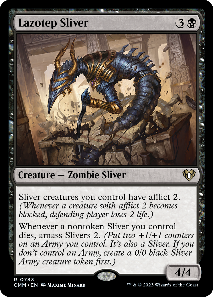 Lazotep Sliver (733) [Commander Masters]  Foil