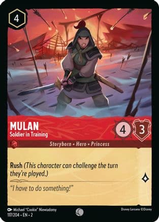 Mulan - Soldier in Training (117/204) [Rise of the Floodborn] Cold Foil