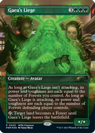 Gaea's Liege (Borderless) (005) [WPN & Gateway Promos]  Foil