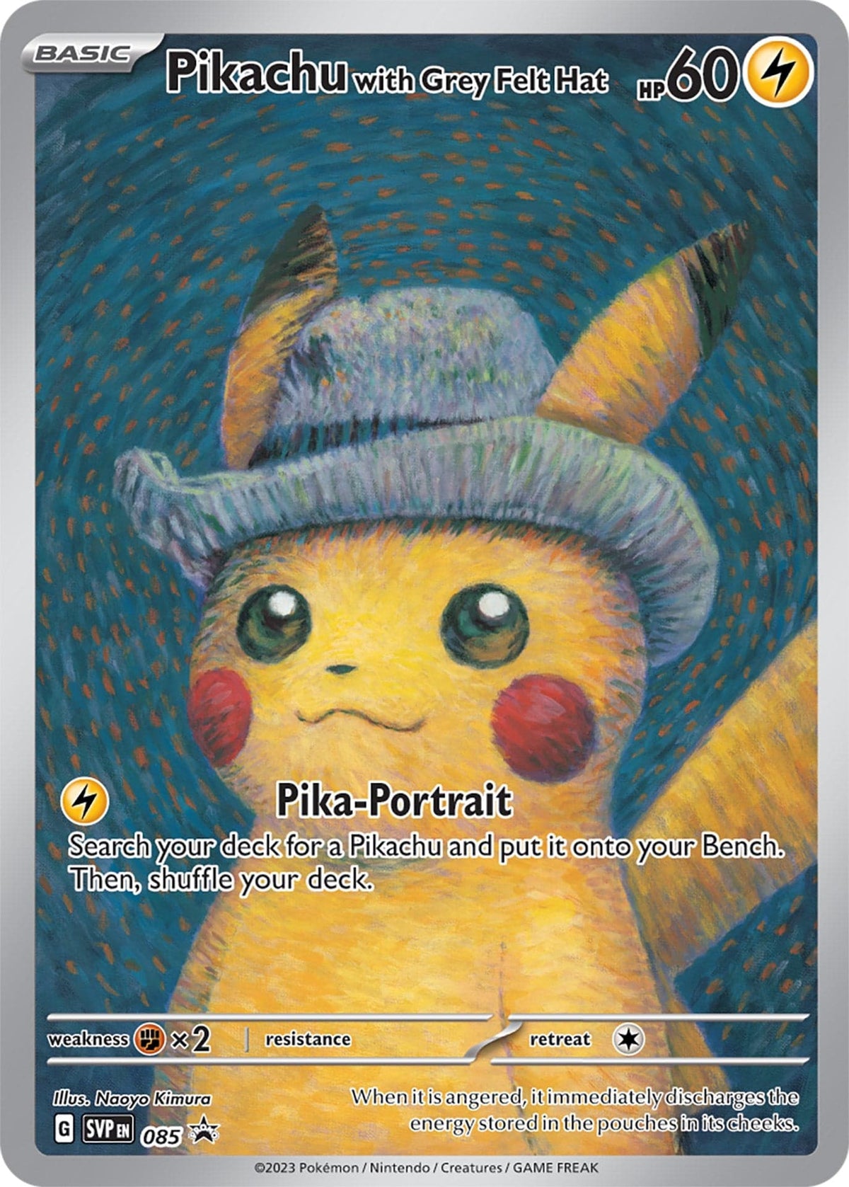 Pikachu with Grey Felt Hat 085- SV Scarlet & Violet Promo Cards