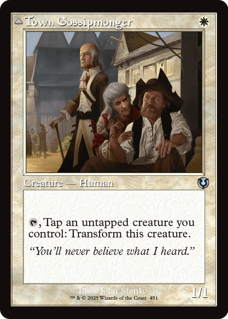 Town Gossipmonger // Incited Rabble (Retro Frame) (451) [Innistrad Remastered]  Foil