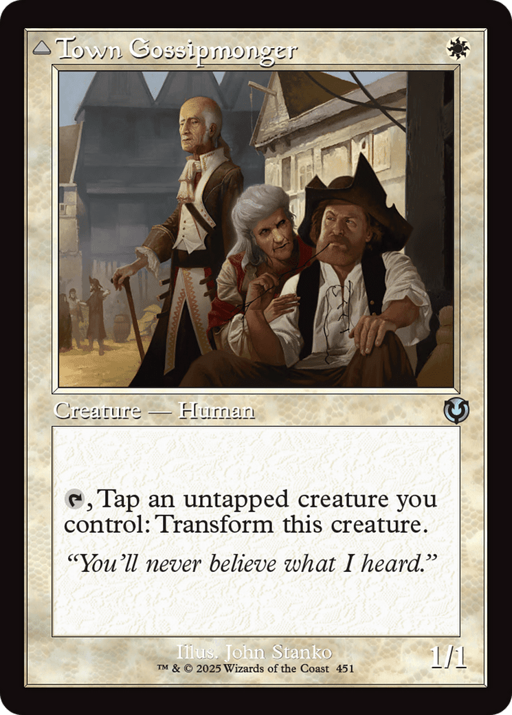Town Gossipmonger // Incited Rabble (Retro Frame) (451) [Innistrad Remastered]  Foil