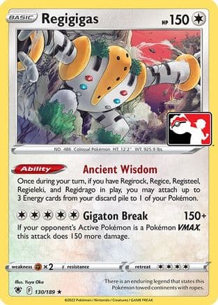 Regigigas 130/189 - Prize Pack Series Cards