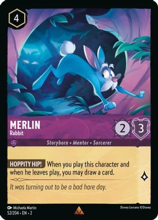 Merlin - Rabbit (52/204) [Rise of the Floodborn] Cold Foil