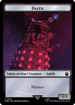 Dalek // Food (0027) Double-Sided Token |  Foil (12 // 27) [Universes Beyond: Doctor Who]