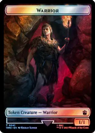 Warrior // Food (0058) Double-Sided Token (Surge Foil) |  Foil (41 // 58) [Universes Beyond: Doctor Who]