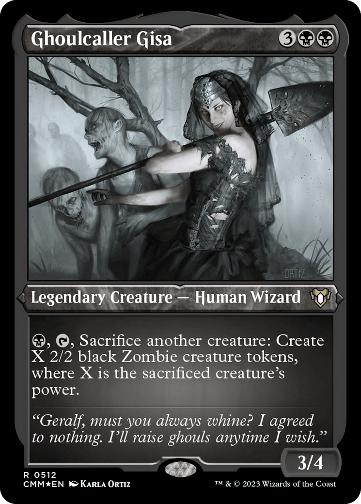 Ghoulcaller Gisa (CMM-512) - Commander Masters Etched Foil