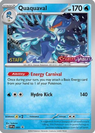 Quaquaval (Prerelease) [Staff] 005- SV Scarlet & Violet Promo Cards Holofoil