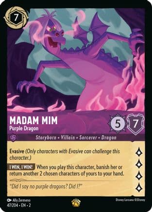 Madam Mim - Purple Dragon (47/204) [Rise of the Floodborn] Cold Foil