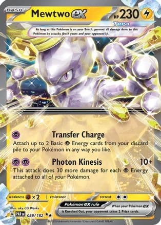 Mewtwo ex 058- SV04 Paradox Rift Holofoil