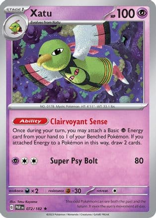 Xatu 072- SV04 Paradox Rift Holofoil