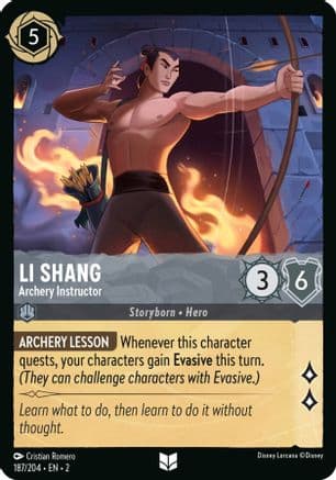 Li Shang - Archery Instructor (187/204) [Rise of the Floodborn] Cold Foil