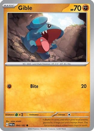 Gible 094- SV04 Paradox Rift Reverse Holofoil