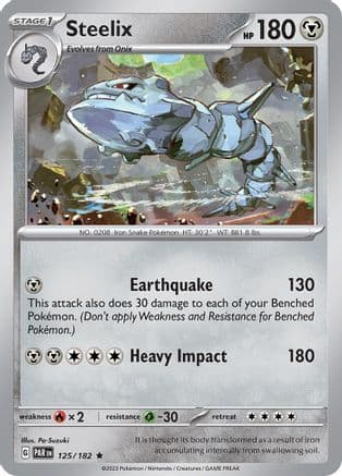 Steelix 125/182 - SV04 Paradox Rift Reverse Holofoil