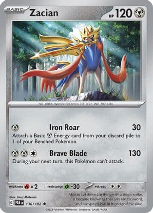 Zacian 136- SV04 Paradox Rift Holofoil