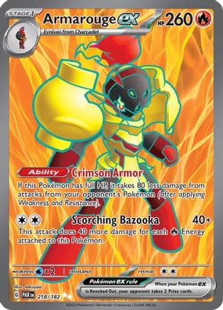 Armarouge ex 218/182 - SV04 Paradox Rift Holofoil