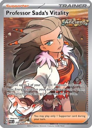 Professor Sada's Vitality 239/182  - Holofoil SV04 Paradox Rift - Ultra Rare