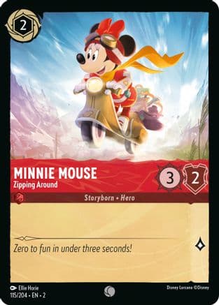 Minnie Mouse - Zipping Around (115/204) [Rise of the Floodborn] Cold Foil
